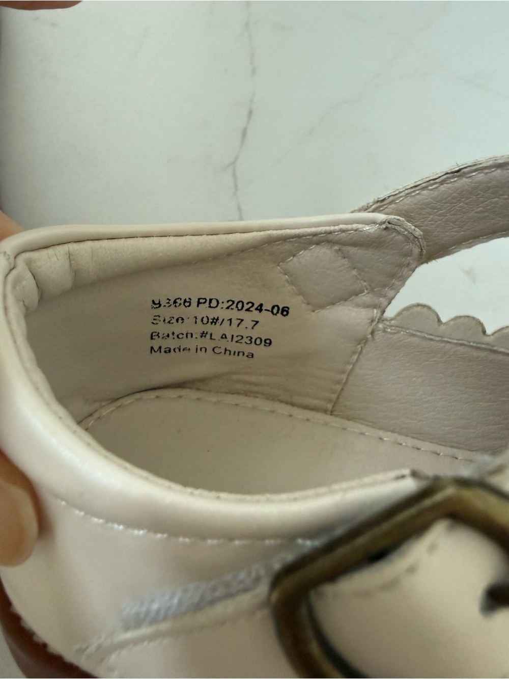 Felix & Flora Cream Girls' Mary Jane Dress Shoes Size 10T - Picture 6 of 6